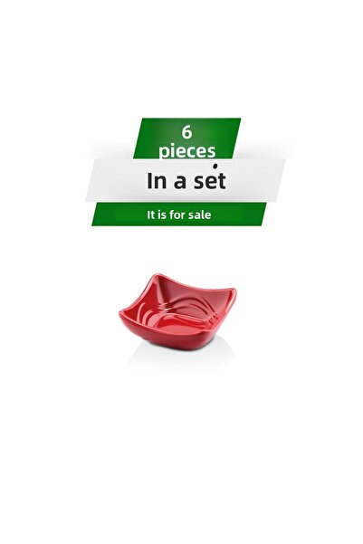 Alezy 522 Göreme Melamin Termostar Urgup Single Sauce Bowl 8X8 cm Red