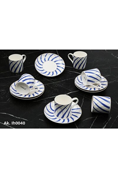 Generic Brand Set de cești pentru cafea și cești pentru ceai negre - Ak.ıh0040