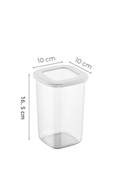 Vienev مجموعة مكونة من 12 حاوية تخزين طعام مربعة متوسطة الحجم بسعة 1.2 لتر باللون الأبيض