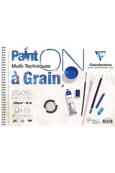 Clairefontaine دفتر رسم 25x35 سم 200 جرام 15 ورقة