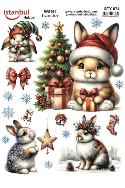 İstanbul Hobi نقل مائي للعام الجديد 25 × 35 سم STY074