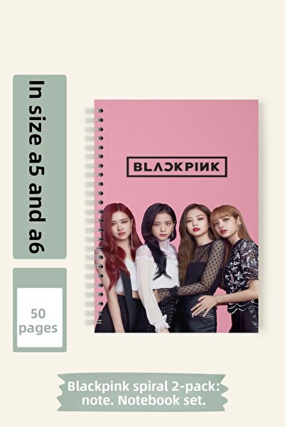 Srctech Blackpink Spiral 2-Piece A5 and A6 Notepad Set