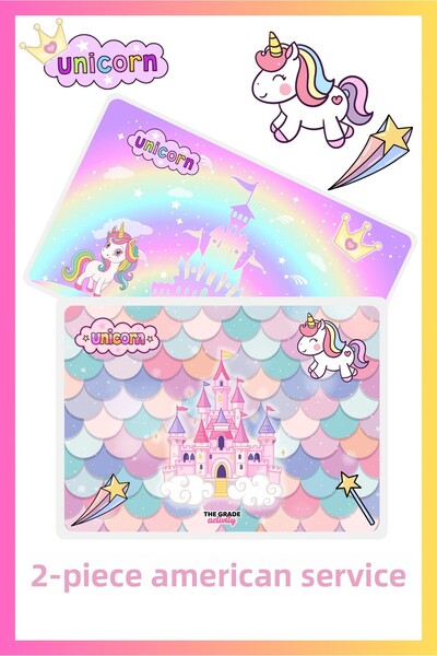 The Grade Unicorn Mix Copii Serviciu american 2 bucăți Alături pentru masă Im...