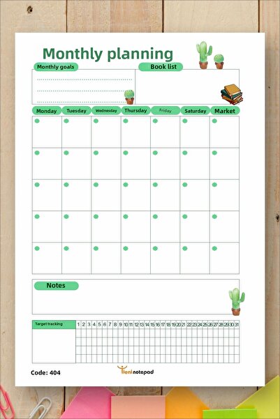 Tieni Blocnotes |   Planificator lunar |   Planificator lunar |   14x20cm A5 ...