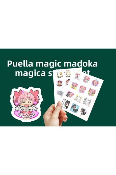 Akumastik Puella Magi Madoka Magica - Set de autocolante anime de 3,5 cm