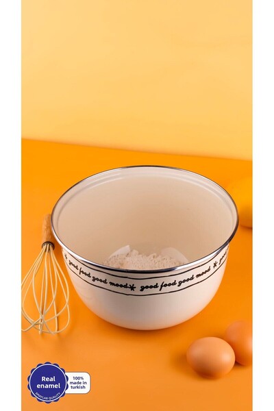 EMAYlab Mood Enamel Mixing and Salad Container 24cm 4 Liters (CONTAIN COOKER)