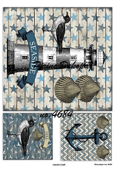 LİNEART ورق ديكوباج نحاسي Lineart رقم: L4684 - 29x42 سم