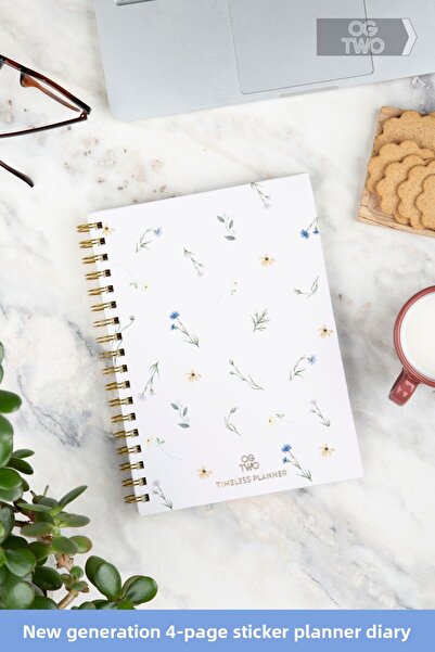 OGTWO Премиум качество 17x24 см седмичен и дневен планиращ календар със стикери