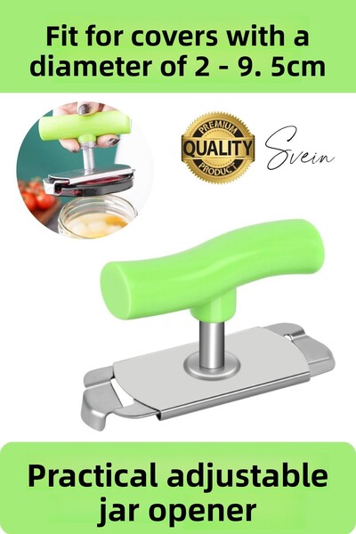 Svein فتاحة غطاء جرة عملية، قابلة للتعديل، سهلة الاستخدام، فتاحة غطاء زجاجة م...