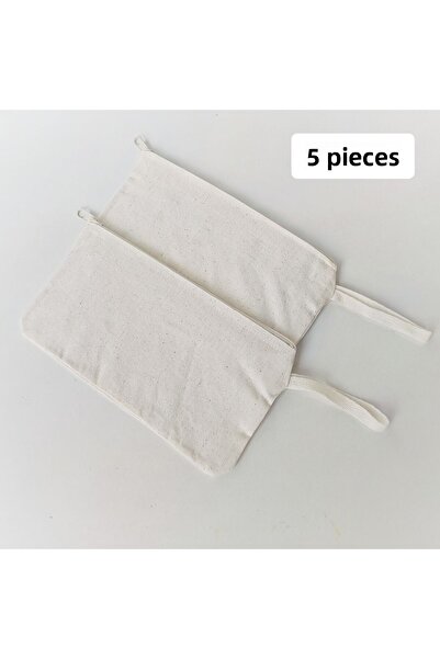 ORGANİZASYON HEDİYEM 5 حامل أقلام من القماش الخام - صندوق أقلام قابل للطلاء - حامل أقلام مناسب لصنع الثقب