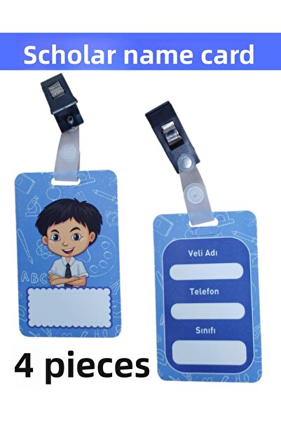 miranino الطالب الذكور - 4 بطاقات اسم التعرف