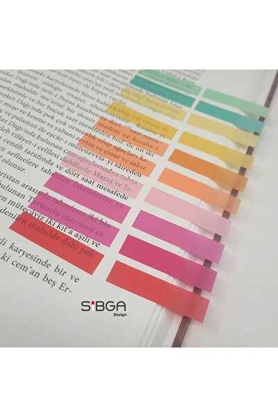 sibga tasarım Transparent Colored Postit Post-it Post ItBookmark Bookmark Postit Sticker Note Paper 200 Sheets