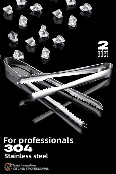 Transformacion 15cm Ice Tongs - Candy Lemon Tongs Cocktail Serving Tongs 2 Pack 304 Stainless Steel 721752