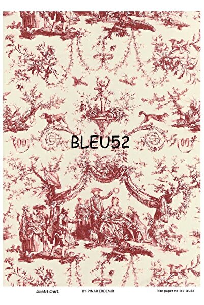 LİNEART ورق ديكوباج نحاسي Lineart رقم: BLUE52- 29x42 سم