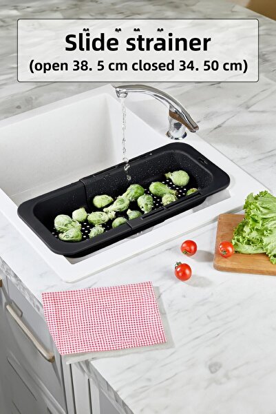 EWs مصفاة فواكه نباتية سوداء من لافوبا - قابلة للفتح والإغلاق ومنزلق من الداخ...