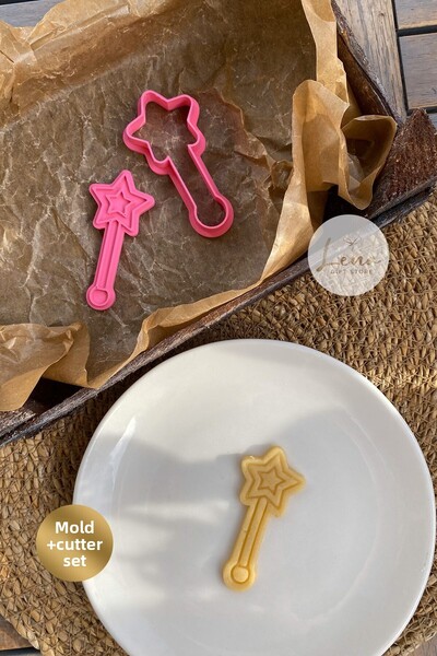 Lena Gift Store Magic Wand Princess Themed Cookie Cake Candy Cookie Mold And ...
