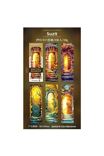 İthal G16-5 bucăți Semn de carte din PVC - Număr: 3