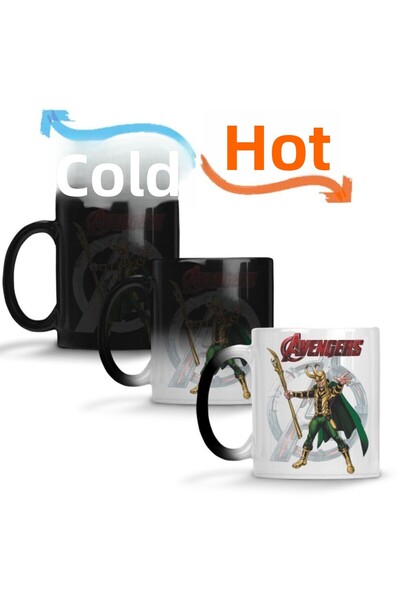 Baskı Dükkanı كوب أفنجرز لوكي السحري من البورسلين