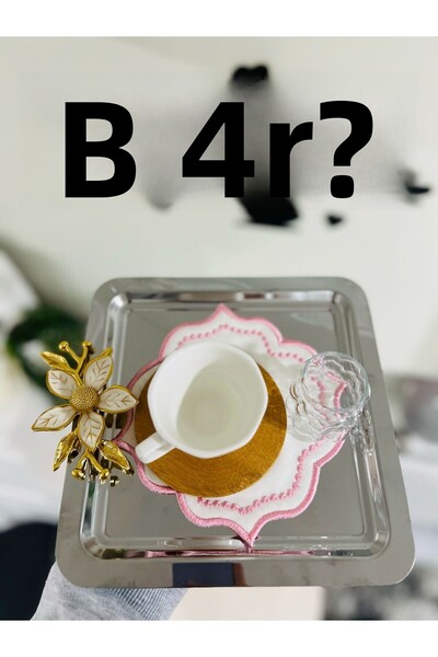 MAHUR HOME صينية تقديم قهوة وعرض مربعة الشكل من الفولاذ المقاوم للصدأ مع إكسس...