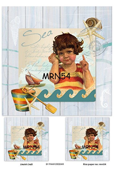 LİNEART ورق تزيين نحاسي من السلسلة البحرية مقاس 29 × 42 سم رقم: MRN54
