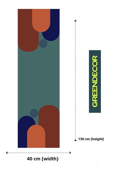 GREENDECOR Geometric Line Sun Pattern Special Design Runner Digital Printed Decorative Tablecloth Home Decoration