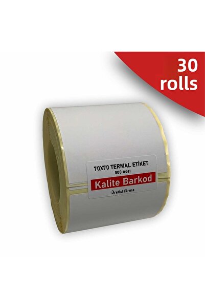 Kalite Barkod ملصق حراري 70x70| 30 لفة من ملصقات الباركود