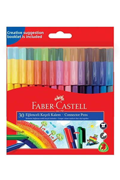 Faber Castell قلم تحديد مرح، 30 لونًا، مجموعة ألوان واسعة، حبر مائي، غطاء قاب...