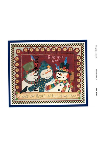 LİNEART ورق ديكوباج نحاسي بنمط عيد الميلاد الخطي رقم: Y260 - 29x42 سم