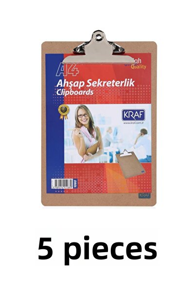 KRAF 5 Wooden Secretary Holders (compression - Clip) File A4