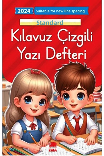 ema 2024 Bloc de scris frumos cu linii ghidante, potrivit pentru linii noi, 2...