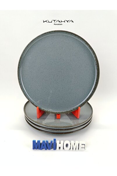 Kütahya Porselen Moderna Series - 25 cm Blue 4-Piece Serving Plate Set