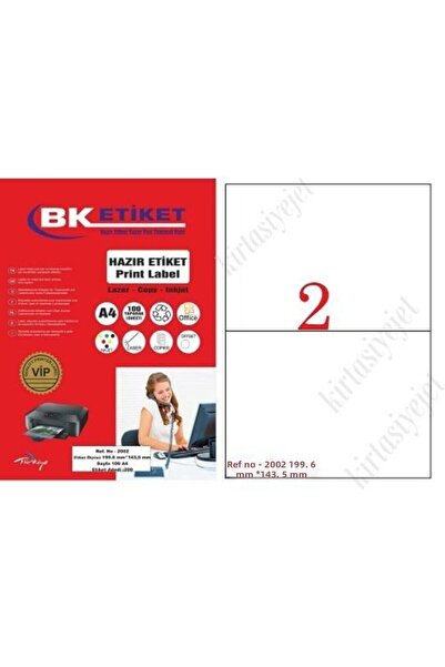 BK Etichetă A1 Tw-2002 Dimensiune 199,6 X 143,5 mm Etichetă laser A4 2 etiche...