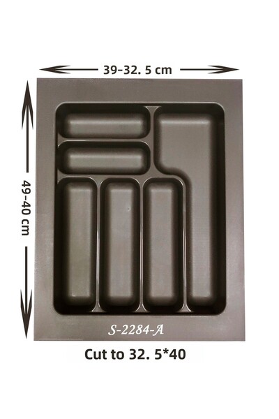 STARAX S-2284-A Drawer Plastic Cutlery Holder Anthracite Width: 39 cm D: 49 c...