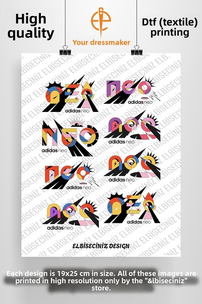 VİZYON İKRA طباعة نسيج DTF مميزة تحت عنوان "LOGOLAR". يمكن لصقه بسهولة بالكي