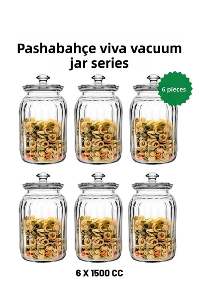 Paşabahçe 6 قطع 96394 فيفا جرة زجاجية 1500 سم مكعب