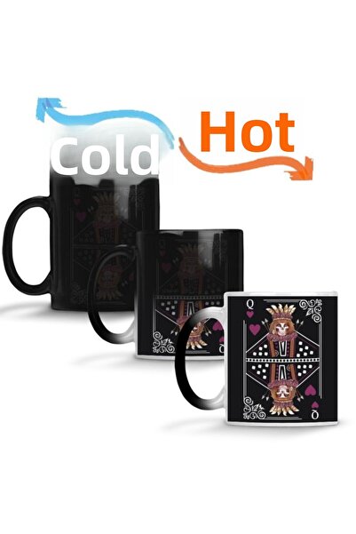 Baskı Dükkanı كوب ملكة القلوب السحري بورسلين