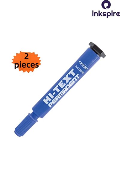 inkspire قلم تحديد دائم ذو رأس مستدير، قطعتان من قلم تحديد أسيتات ذو طرف مسطح عالي النص لتحديد صندوق الرسم