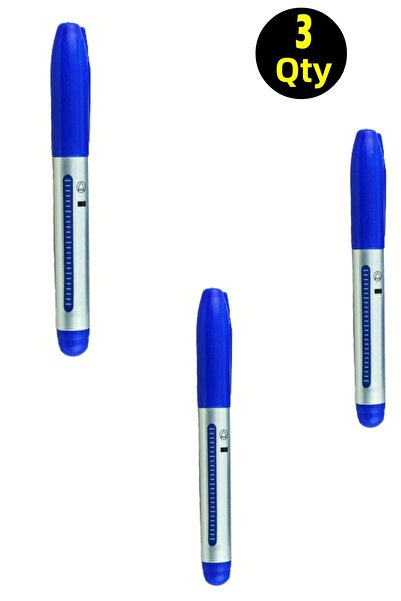 usin 3 قطعة طرف مستدير أزرق قلم تحديد دائم غير قابل للمسح أسود لصندوق حزمة الطرود قلم شحن