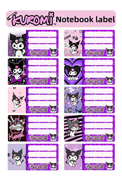 cakaybu ملصق دفتر Kuromi - PP، مقاوم للماء ومقاوم للتمزق