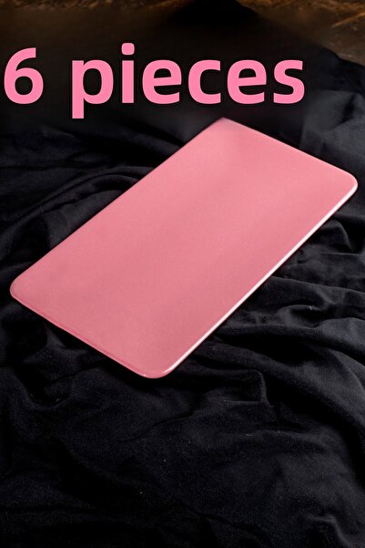 Countra Pink Siera Rectangular Boat Plate 33 cm - 17 cm 6 Pieces Ceramic Multi-Purpose Serving - Presentation Plate