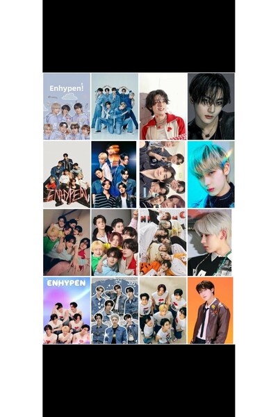 owl bag مجموعة بطاقات صور بتصميم منقوش من Enhypen مقاس 16 بوصة