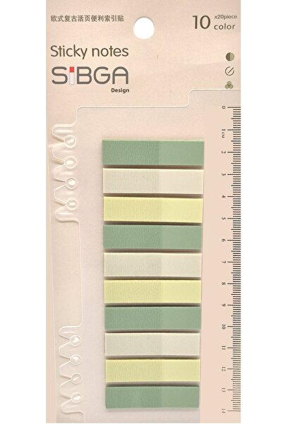 sibga tasarım Postit ملون شفاف Post-it Post It.علامة مرجعية للكتاب، ورق ملاحظات لاصق، 200 ورقة