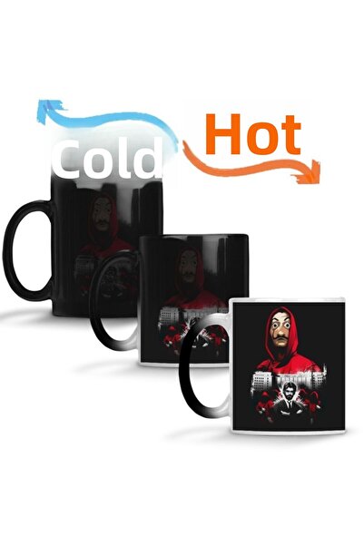 Baskı Dükkanı La Casa De Papel - Dali Black Magic Porcelain Mug and Cup Set