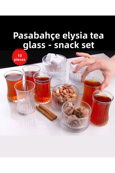 Paşabahçe Elysia Tea Cup Bowl Snack Set