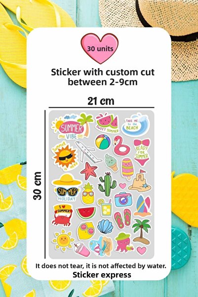Sticker Ekspres Autocolant de vară pentru tabletă pentru laptop, dimensiune A...