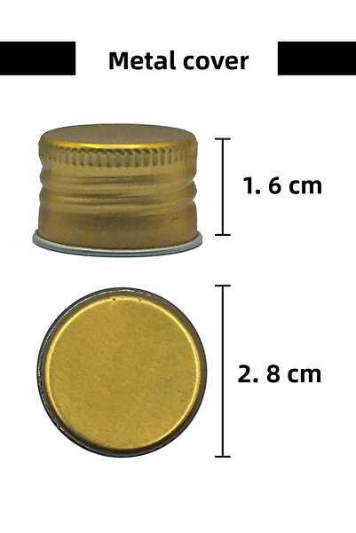 Bulgurlu Hasan Efendi Kahve Evi Cold Brew Transparent 200 Ml Leakproof Gold Metal Lid Empty Glass Bottle Cold Coffee