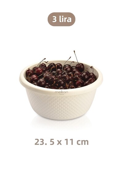 Melkan Home 3 Liter Basin - Dough Proofing, Mixing and Dish Basin White