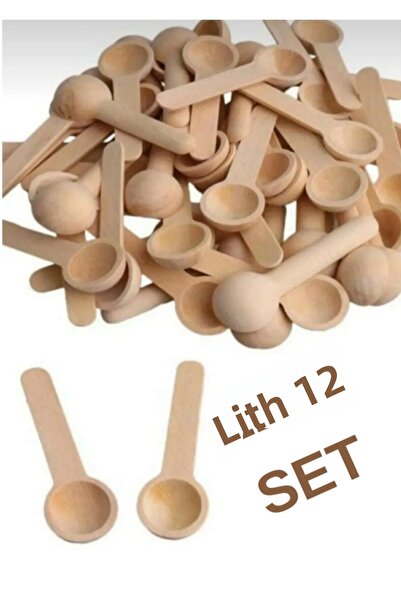 Hilamingo Home 12 Mini Wooden Spice Spoons, Ration Spoon 7 cm