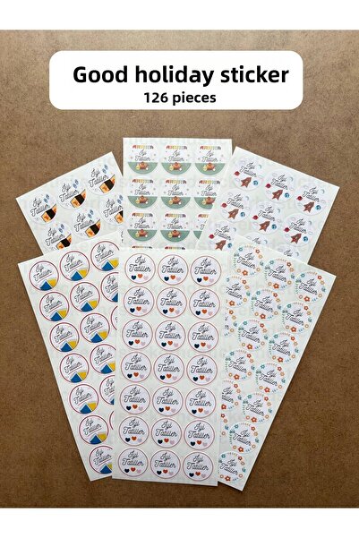 hdsticker 126 bucăți 3 cm Autocolant adeziv pentru vacanță bună Etichetă pent...