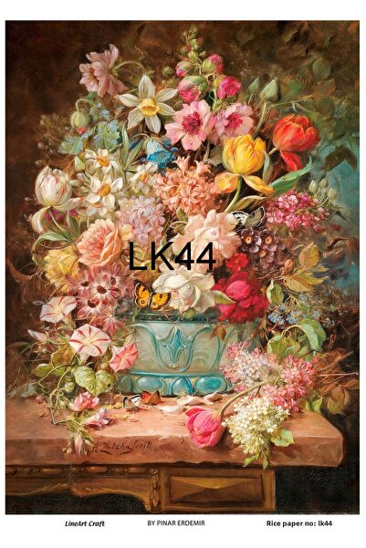 LİNEART Lineart Brass Decopage Paper No:Lk44